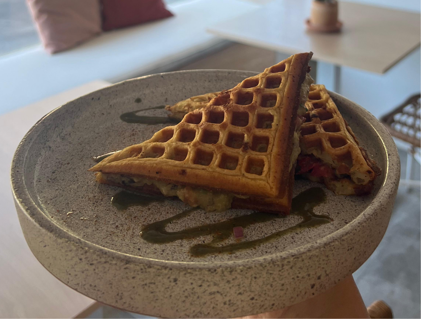Guacamole Egg Waffle