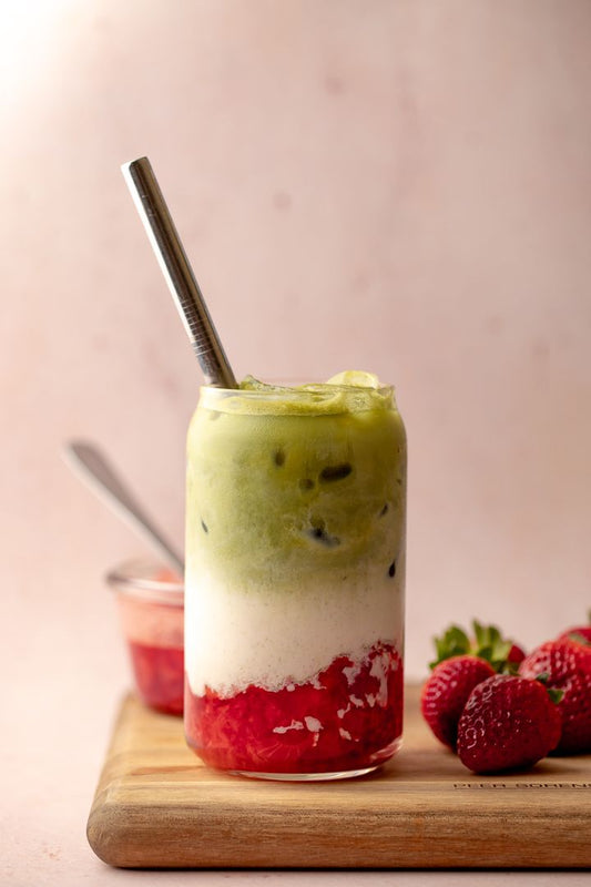 Iced Strawberry Matcha Latte